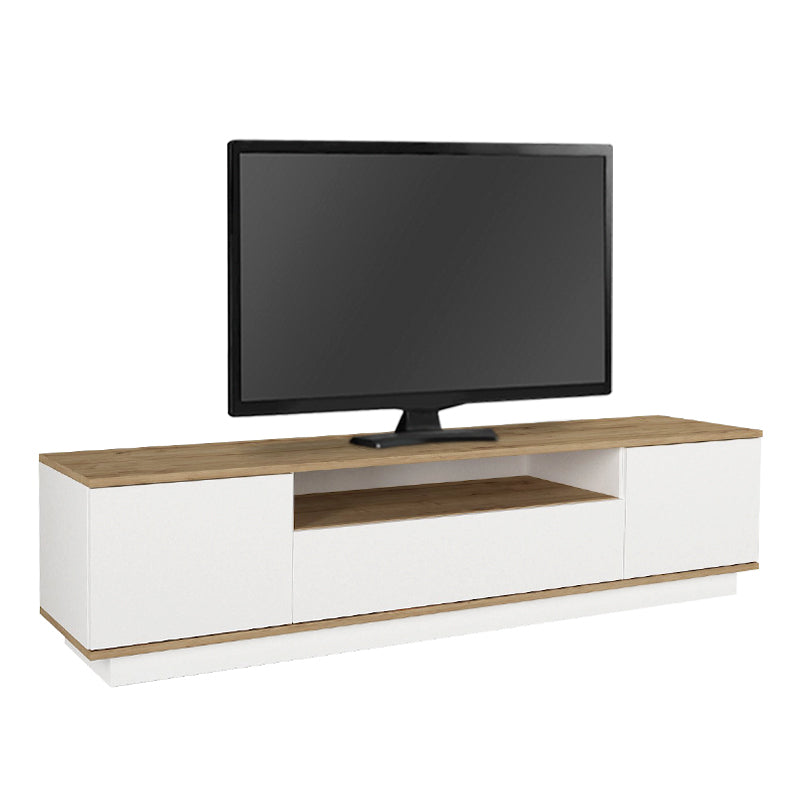 Έπιπλο τηλεόρασης Fedya Megapap χρώμα λευκό - sapphire oak 180x45x44,6εκ. - Hippiehome.gr