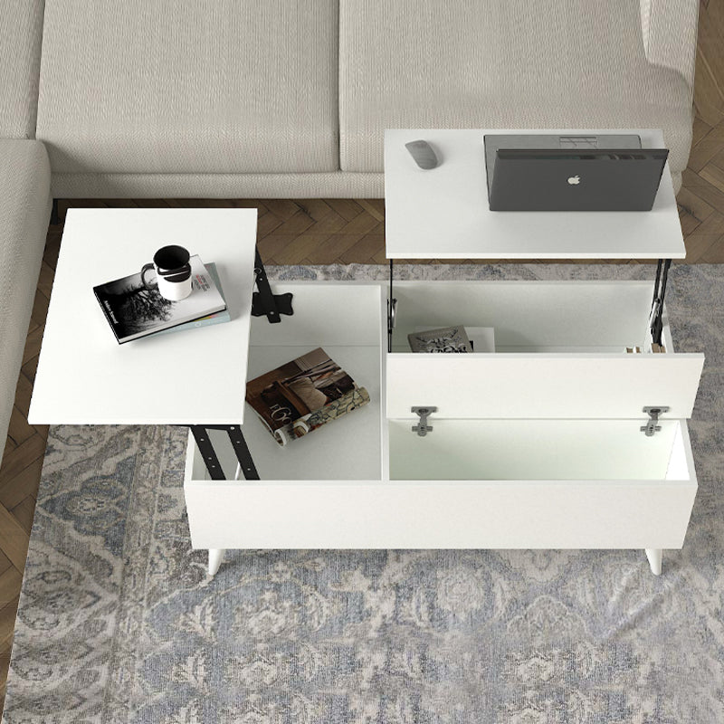 Τραπεζάκι σαλονιού Roy Megapap με σερβιτόρο χρώμα λευκό 121x69x40εκ. - Hippiehome.gr