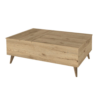 Τραπεζάκι σαλονιού Roy Megapap με σερβιτόρο χρώμα sepet oak 121x69x40εκ. - Hippiehome.gr