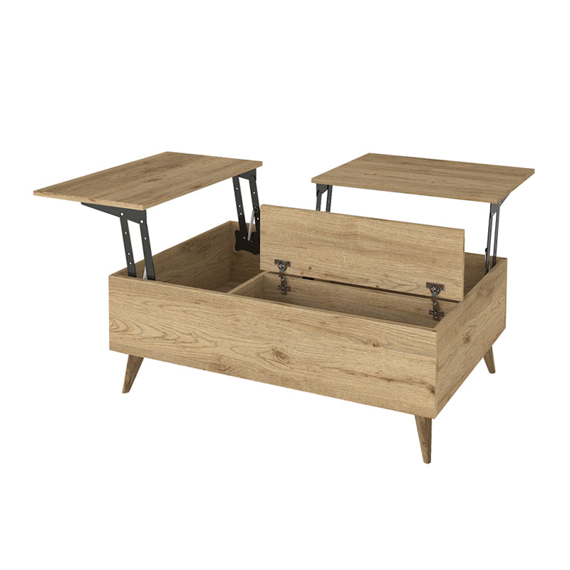 Τραπεζάκι σαλονιού Roy Megapap με σερβιτόρο χρώμα sepet oak 121x69x40εκ. - Hippiehome.gr