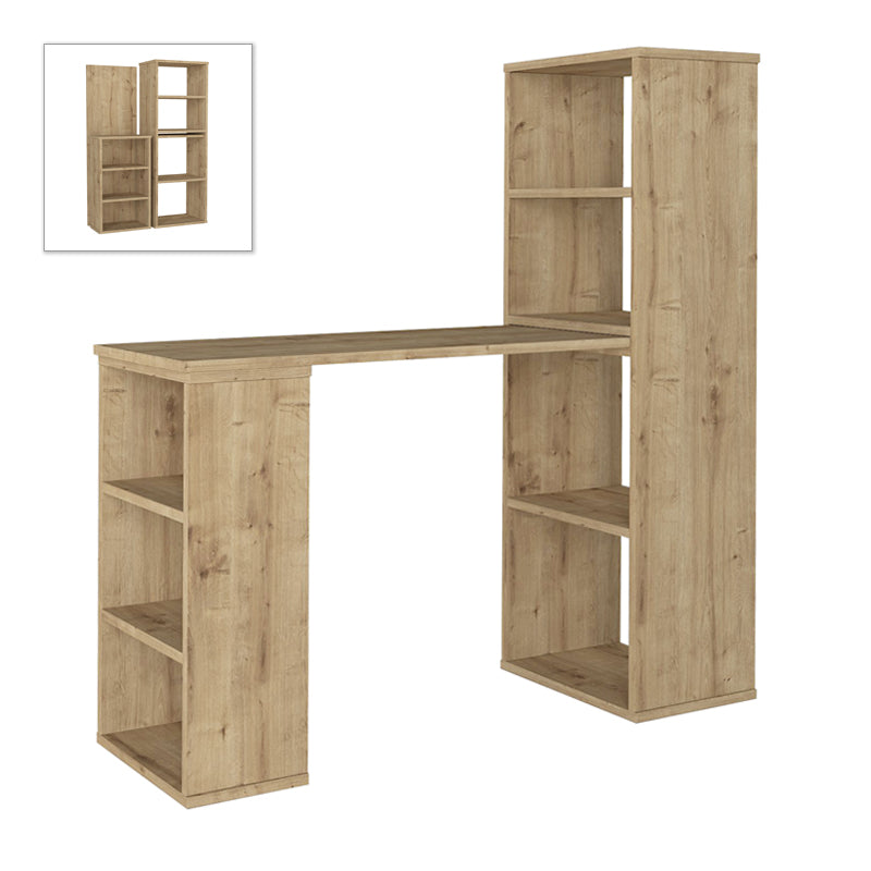 Γραφείο εργασίας πολυμορφικό Last Megapap χρώμα sapphire oak 119x44,7x123εκ. - Hippiehome.gr