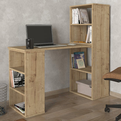 Γραφείο εργασίας πολυμορφικό Last Megapap χρώμα sapphire oak 119x44,7x123εκ. - Hippiehome.gr