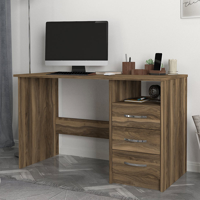 Γραφείο εργασίας Eldoris Megapap χρώμα καρυδί 120x60x75εκ. - Hippiehome.gr