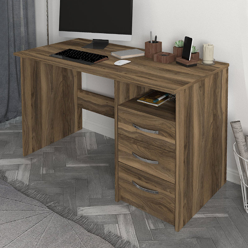 Γραφείο εργασίας Eldoris Megapap χρώμα καρυδί 120x60x75εκ. - Hippiehome.gr