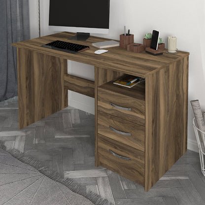 Γραφείο εργασίας Eldoris Megapap χρώμα καρυδί 120x60x75εκ. - Hippiehome.gr