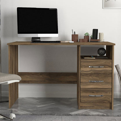 Γραφείο εργασίας Eldoris Megapap χρώμα καρυδί 120x60x75εκ. - Hippiehome.gr