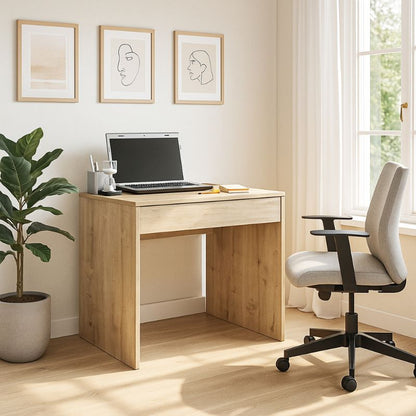 Γραφείο εργασίας Mida Megapap χρώμα sapphire oak 72x60x73,8εκ. - Hippiehome.gr