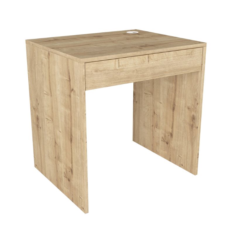 Γραφείο εργασίας Mida Megapap χρώμα sapphire oak 72x60x73,8εκ. - Hippiehome.gr