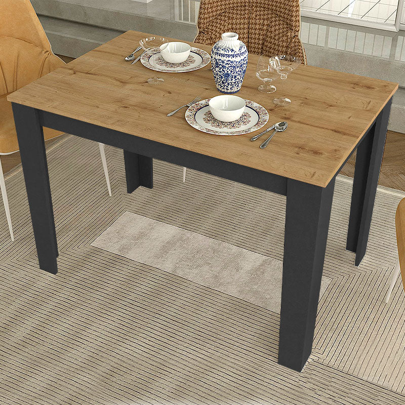 Τραπέζι Darlen Megapap χρώμα ανθρακί - sapphire oak 110x72x74εκ. - Hippiehome.gr