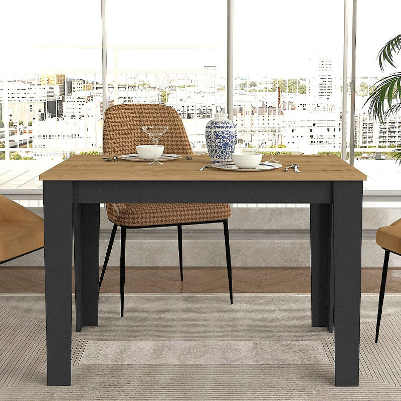 Τραπέζι Darlen Megapap χρώμα ανθρακί - sapphire oak 110x72x74εκ. - Hippiehome.gr