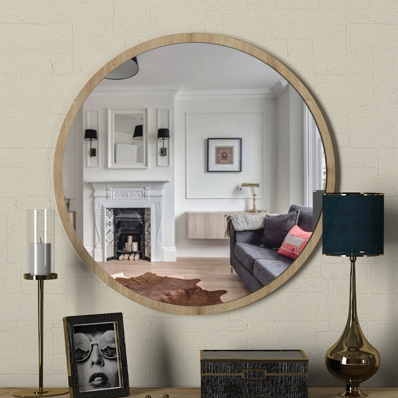 Καθρέπτης τοίχου Glob Μegapap χρώμα sapphire oak 59x2x59εκ. - Hippiehome.gr