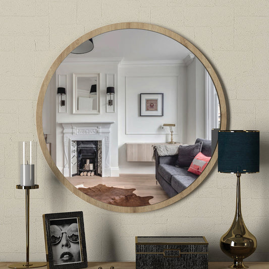 Καθρέπτης τοίχου Glob Μegapap χρώμα sapphire oak 59x2x59εκ. - Hippiehome.gr