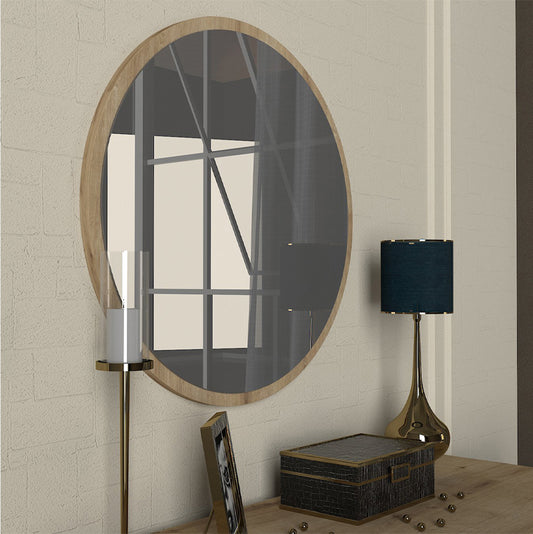 Καθρέπτης τοίχου Glob Μegapap χρώμα sapphire oak 59x2x59εκ. - Hippiehome.gr