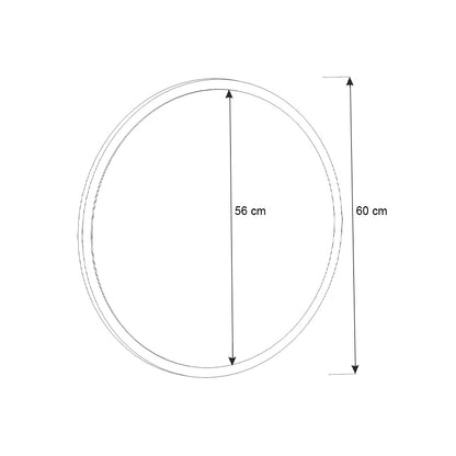 Καθρέπτης τοίχου Glob Μegapap χρώμα sapphire oak 59x2x59εκ. - Hippiehome.gr