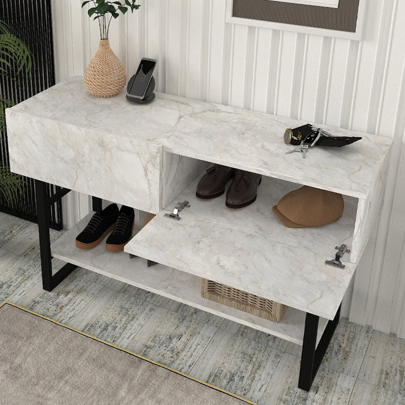 Κονσόλα Aron Megapap χρώμα λευκό εφέ μαρμάρου 138,8x41x75,7εκ. - Hippiehome.gr