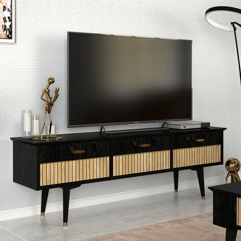 Έπιπλο τηλεόρασης Bolea Megapap χρώμα modern black 150x35x49,7 εκ. - Hippiehome.gr