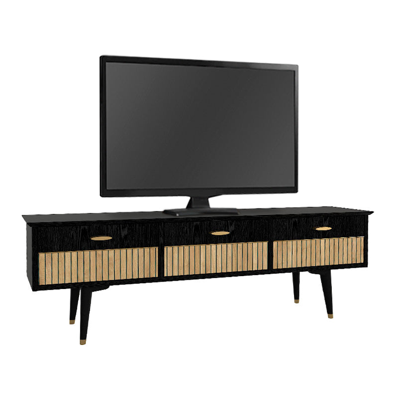 Έπιπλο τηλεόρασης Bolea Megapap χρώμα modern black 150x35x49,7 εκ. - Hippiehome.gr