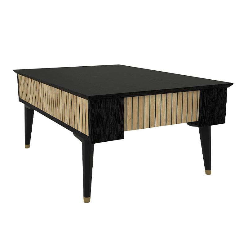 Τραπεζάκι σαλονιού Bolea Megapap χρώμα modern black - φυσικό οξιάς 90x60x38,6εκ. - Hippiehome.gr