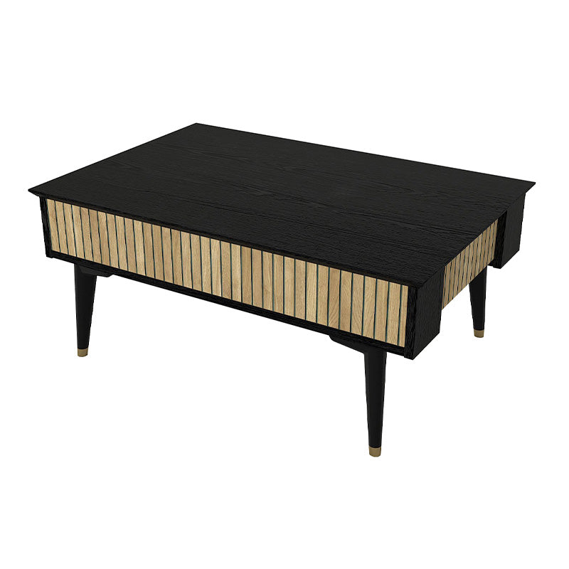 Τραπεζάκι σαλονιού Bolea Megapap χρώμα modern black - φυσικό οξιάς 90x60x38,6εκ. - Hippiehome.gr