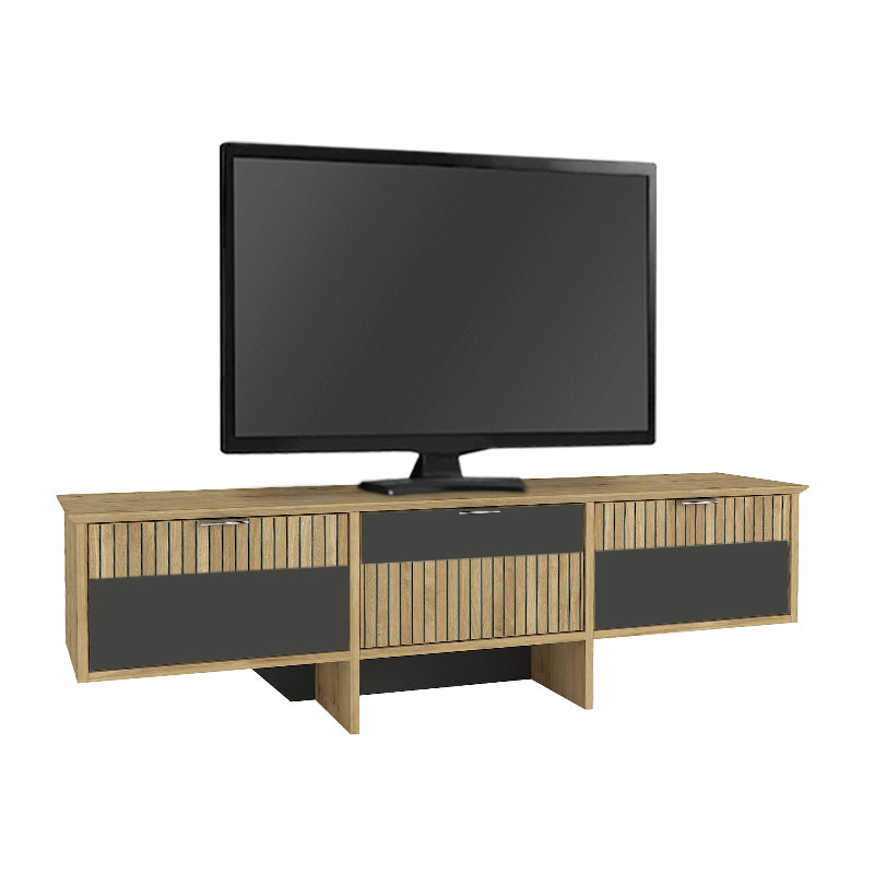 Έπιπλο τηλεόρασης Venita Megapap χρώμα sapphire oak - ανθρακί 150x35x45,3εκ. - Hippiehome.gr