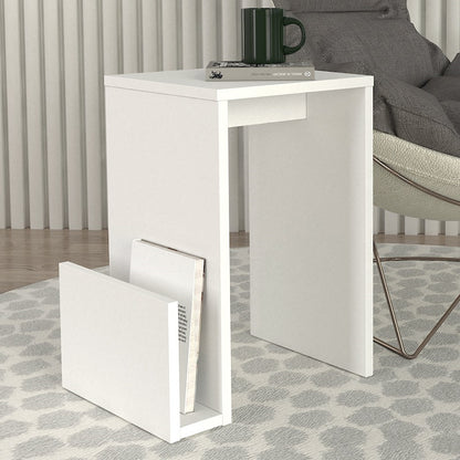 Τραπεζάκι βοηθητικό Regnar Megapap χρώμα λευκό 43,1x33,5x52εκ. - Hippiehome.gr