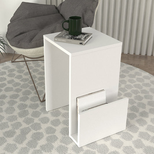 Τραπεζάκι βοηθητικό Regnar Megapap χρώμα λευκό 43,1x33,5x52εκ. - Hippiehome.gr