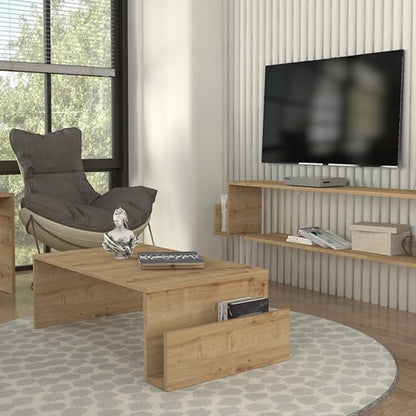 Τραπεζάκι σαλονιού Regnar Megapap χρώμα sapphire oak 100,6x55x31,8εκ. - Hippiehome.gr