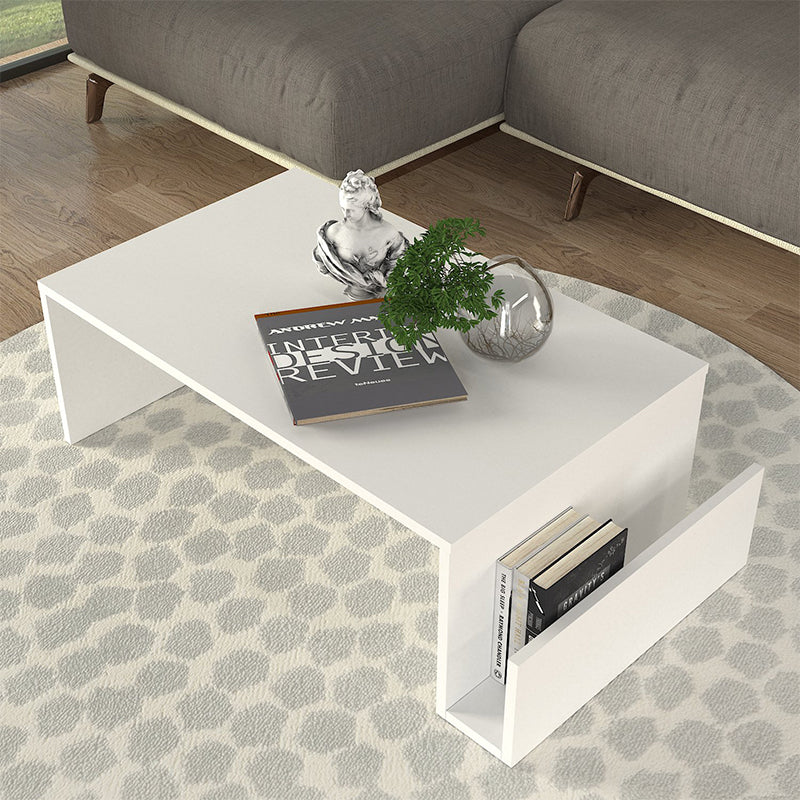 Τραπεζάκι σαλονιού Regnar Megapap χρώμα λευκό 100,6x55x31,8εκ. - Hippiehome.gr