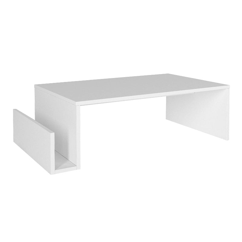 Τραπεζάκι σαλονιού Regnar Megapap χρώμα λευκό 100,6x55x31,8εκ. - Hippiehome.gr