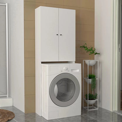 Έπιπλο πλυντηρίου Romme Megapap χρώμα λευκό 65x27,1x180εκ. - Hippiehome.gr