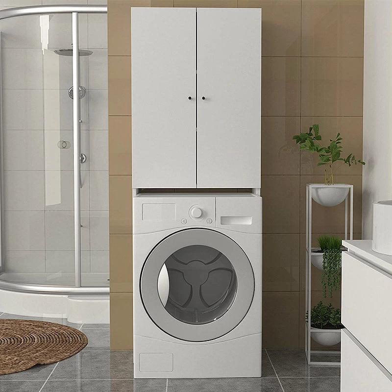 Έπιπλο πλυντηρίου Romme Megapap χρώμα λευκό 65x27,1x180εκ. - Hippiehome.gr