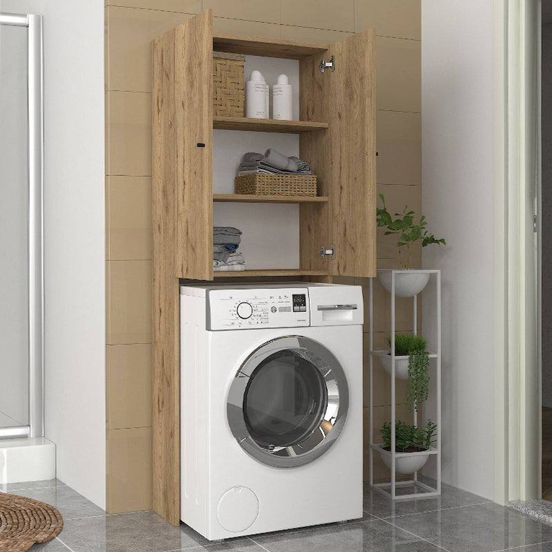 Έπιπλο πλυντηρίου Romme Megapap χρώμα sepet oak 65x27,1x180εκ. - Hippiehome.gr