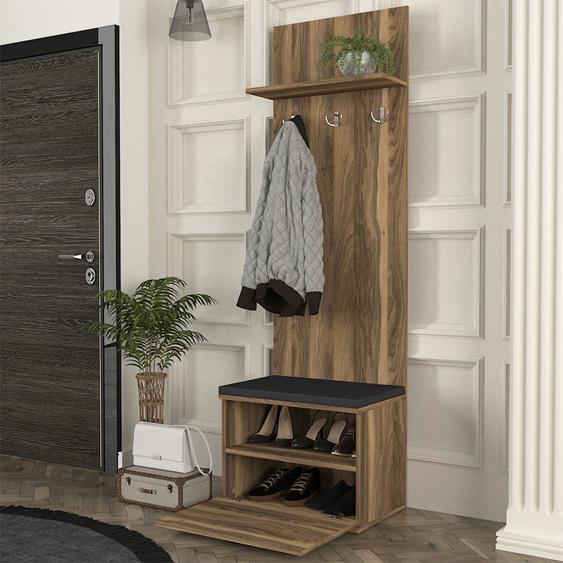 Έπιπλο εισόδου Track Megapap χρώμα καρυδί 60x38,2x190εκ. - Hippiehome.gr