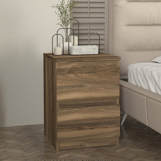 Κομοδίνο Breve Megapap χρώμα καρυδί 39,8x41,8x55εκ. - Hippiehome.gr