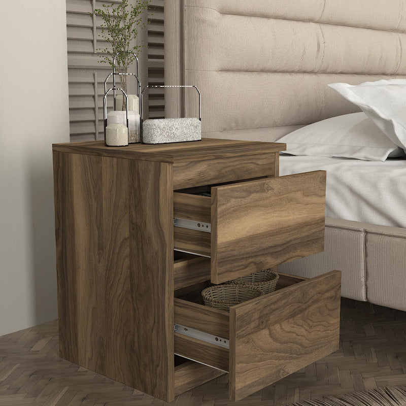 Κομοδίνο Breve Megapap χρώμα καρυδί 39,8x41,8x55εκ. - Hippiehome.gr