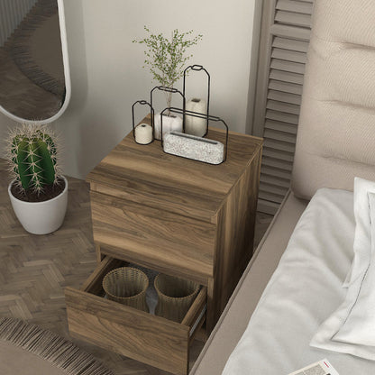Κομοδίνο Breve Megapap χρώμα καρυδί 39,8x41,8x55εκ. - Hippiehome.gr