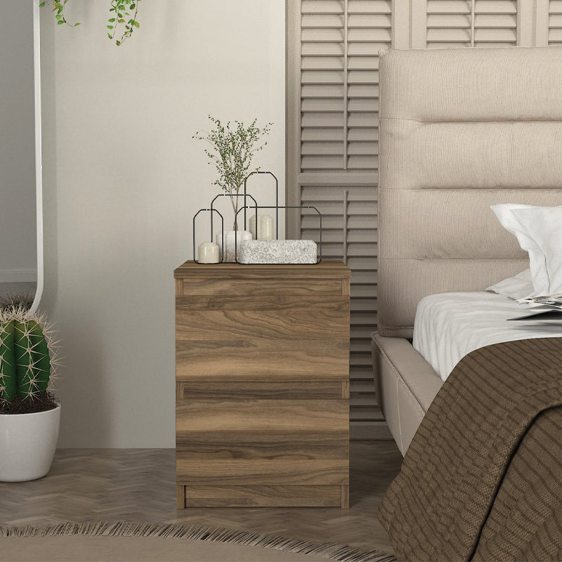 Κομοδίνο Breve Megapap χρώμα καρυδί 39,8x41,8x55εκ. - Hippiehome.gr