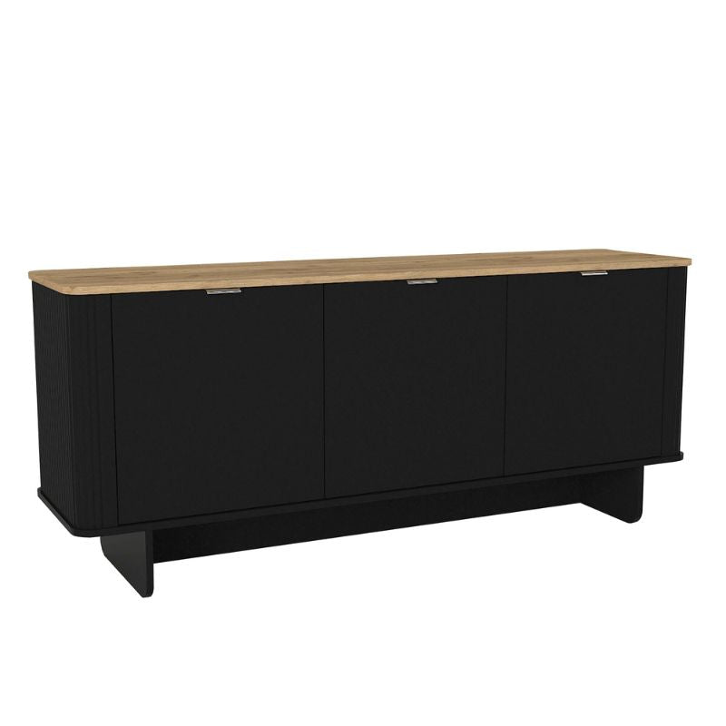 Μπουφές Bohema Megapap χρώμα μαύρο - sepet oak 180x47x76,6εκ. - Hippiehome.gr