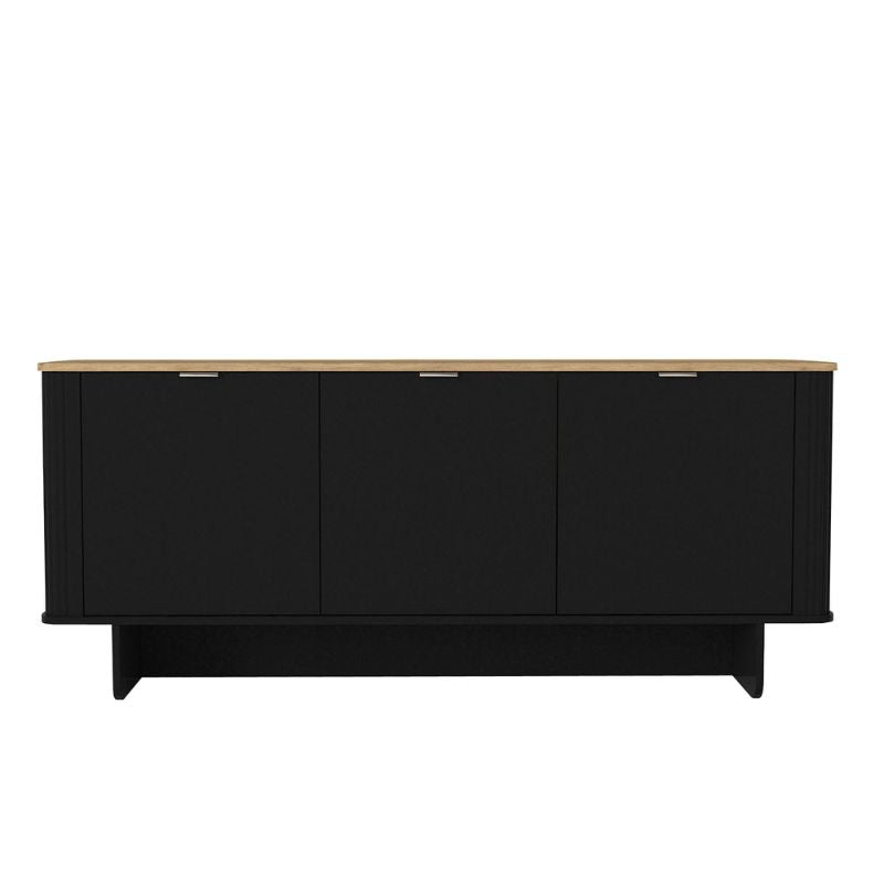 Μπουφές Bohema Megapap χρώμα μαύρο - sepet oak 180x47x76,6εκ. - Hippiehome.gr