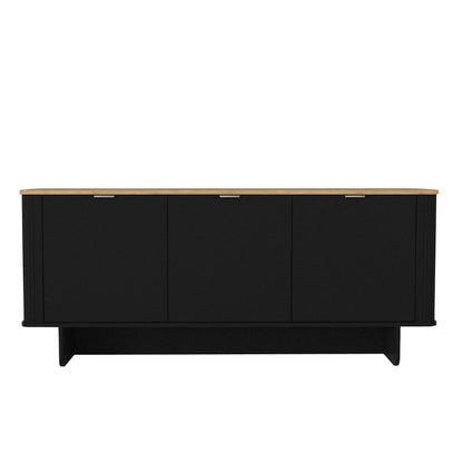 Μπουφές Bohema Megapap χρώμα μαύρο - sepet oak 180x47x76,6εκ. - Hippiehome.gr