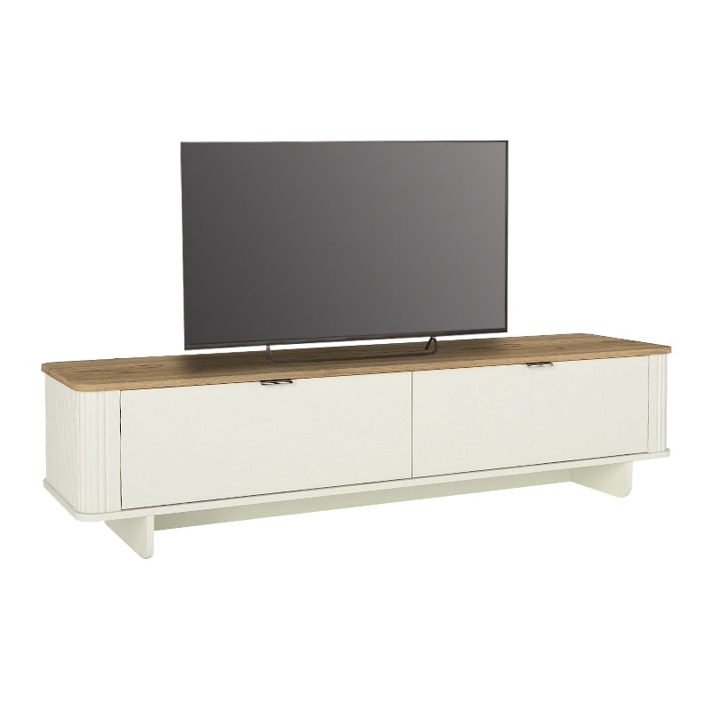 Έπιπλο τηλεόρασης Bohema Megapap χρώμα ivory - sepet oak 180x47x45,6εκ. - Hippiehome.gr