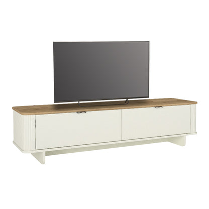 Έπιπλο τηλεόρασης Bohema Megapap χρώμα ivory - sepet oak 180x47x45,6εκ. - Hippiehome.gr
