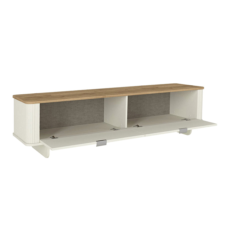 Έπιπλο τηλεόρασης Bohema Megapap χρώμα ivory - sepet oak 180x47x45,6εκ. - Hippiehome.gr