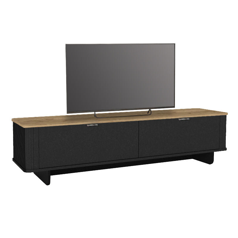 Έπιπλο τηλεόρασης Bohema Megapap χρώμα μαύρο - sepet oak 180x47x45,6εκ. - Hippiehome.gr