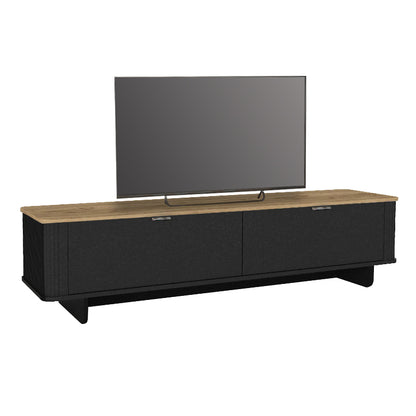 Έπιπλο τηλεόρασης Bohema Megapap χρώμα μαύρο - sepet oak 180x47x45,6εκ. - Hippiehome.gr