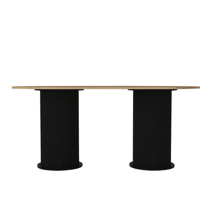 Τραπέζι Bohema Megapap χρώμα μαύρο - sepet oak 180x90x77,7εκ. - Hippiehome.gr
