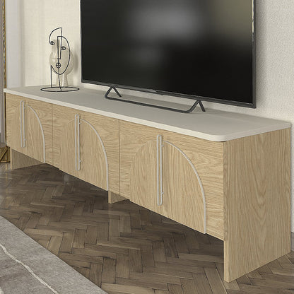 Έπιπλο τηλεόρασης Rebel Megapap χρώμα rota oak - sandstone 150x35x45εκ. - Hippiehome.gr