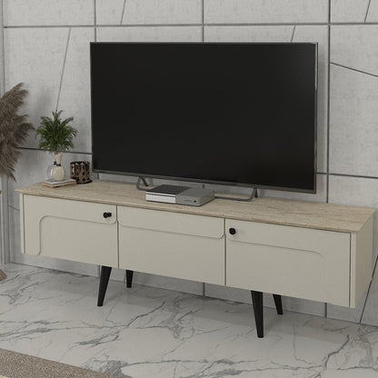 Έπιπλο τηλεόρασης Sevilla Megapap χρώμα sandstone - travertine 150x35x45,6εκ. - Hippiehome.gr