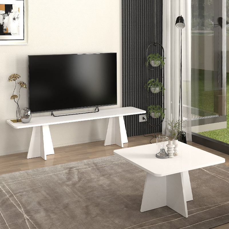 Τραπεζάκι σαλονιού Sugar Megapap χρώμα λευκό 60x60x36,8εκ. - Hippiehome.gr