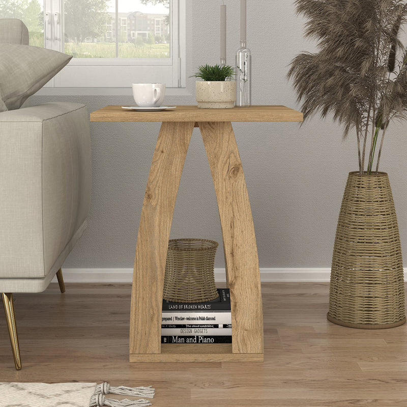 Τραπεζάκι βοηθητικό - Κομοδίνο Deros Megapap χρώμα sepet oak 45x45x56εκ. - Hippiehome.gr